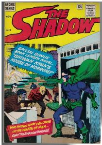 SHADOW  (1964-1965 ARCHIE) 3 FN-  Nov. 1964