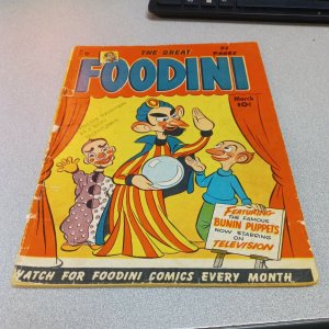 The Great Foodini 1 1950 Continental Publications Golden Age marrionette tv show