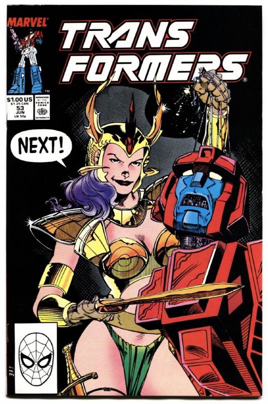 Transformers #53-1989-jim Lee Cover marvel nm-