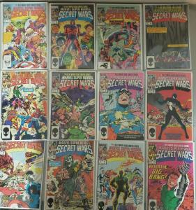 MARVEL SUPER HEROES: SECRET WARS #1-12 COMIC FULL RUN LOT, NM/M 9.8 HI Grade #8