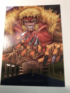 SABRETOOTH #115 card : Marvel Metal 1995 Fleer Chromium; NM/M X-men, base