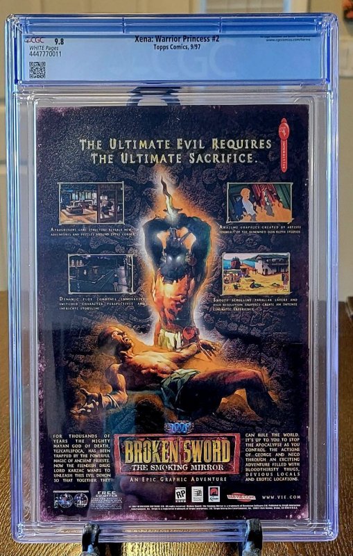 Xena: Warrior Princess #2 (1997) CGC 9.8 DAVE STEVENS COVER W/ 2nd readers copy