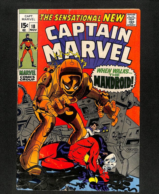 Captain Marvel (1968) #18 Carol Danvers gets her Powers!