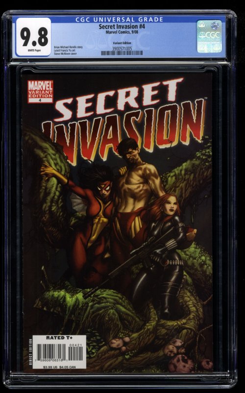 Secret Invasion #4 CGC NM/M 9.8 White Pages Rubi Variant