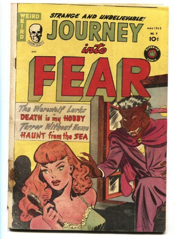 Journey into Fear #7-1952-WEREWOLF LURKS-spicy-weird menace-PCH