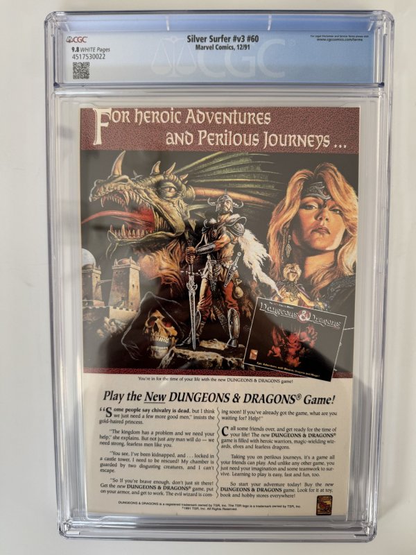 Silver Surfer #60 CGC 9.8  (1991)