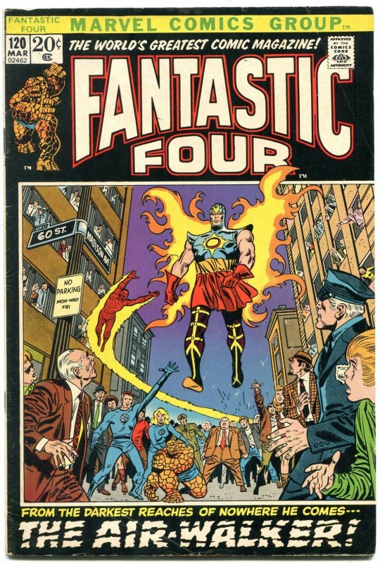 FANTASTIC FOUR #120 1972- THE AIR WALKER-BLACK COVER-FF VG/