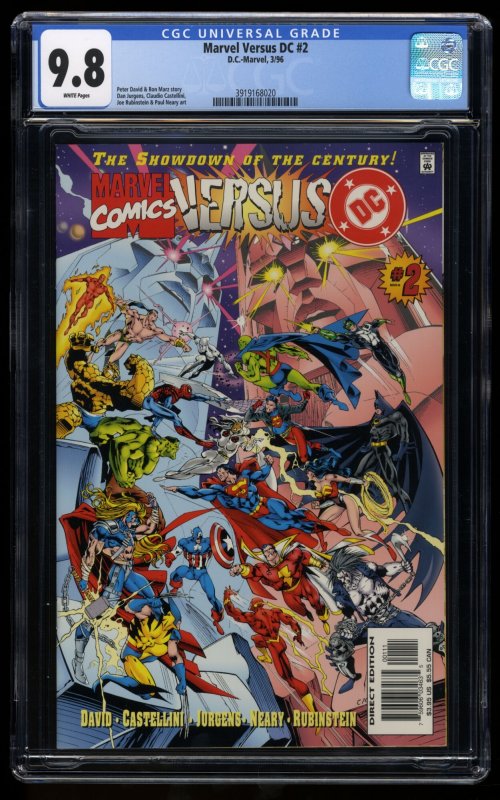 Marvel Versus DC #2 CGC NM/M 9.8 White Pages