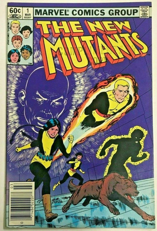 NEW MUTANTS#1 VF 1983 MARVEL BRONZE AGE COMICS Commercial stamp on cover