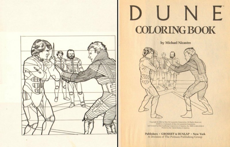 Dune Coloring Book Art p.1 Paul Atreides vs. Feyd-Rautha art by Michael Nicastre 