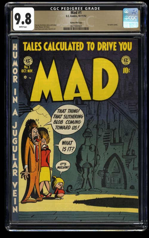 Mad #1 CGC NM/M 9.8 White Pages Highest Graded Copy! Gaines File Copy