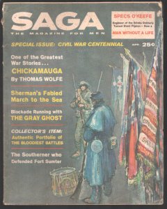 Saga 4/1961-Special Civil War Centennial edition-Ray Houlihan-Fort Sumpter-Gr...