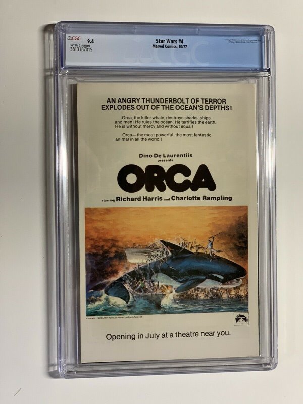 Star Wars 4 cgc 9.4 wp marvel 1977 