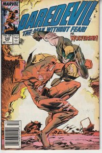 Daredevil(vol. 1)# 249 Enter: Wolverine and 1st appearance of Bushwacker