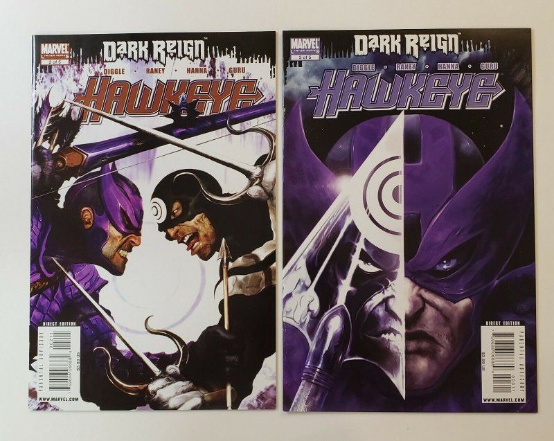 HAWKEYE DARK REIGN #1-5 COMPLETE SET 2009 MARVEL COMICS VF/NM