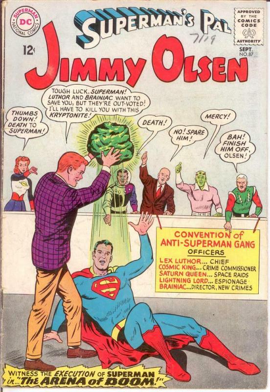 JIMMY OLSEN 87 VG LEGION SUPERVILLIANS APP COMICS BOOK