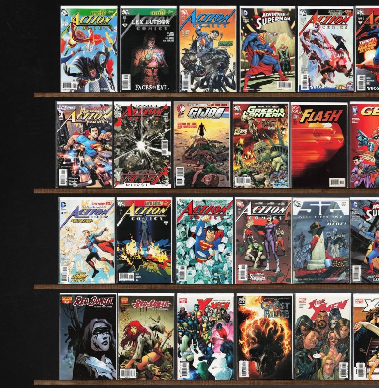 Huge Lot 140+ Comics with Action Comics, X-Men, Adventures Of Superman & More!