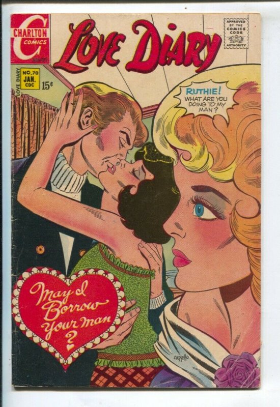 Love Diary #70 1971-Charlton-15¢ cover price-love triangle-VG