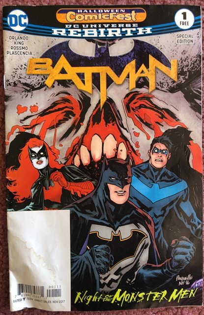 DC Rebirth Batman1 Halloween ComicFest Special Ed.(2017)