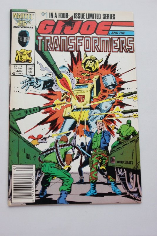 G.I. Joe and the Transformers #1 Newsstand (1987) G.I. Joe VF