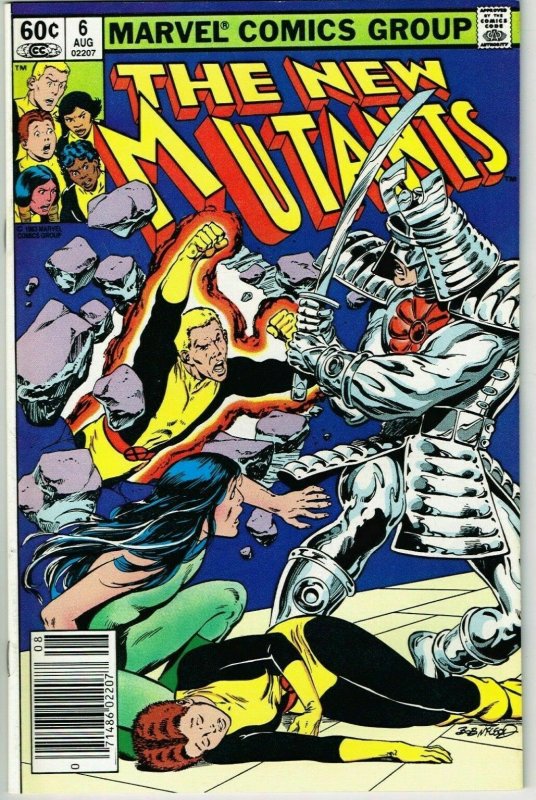 New Mutants #6 (1983) - 9.2 NM- *Road Warriors/Silver Samurai & Viper*