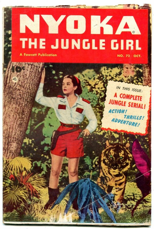 Nyoka The Jungle Girl  #72 1952- Fawcett Golden Age-Kay Aldridge cover g/vg