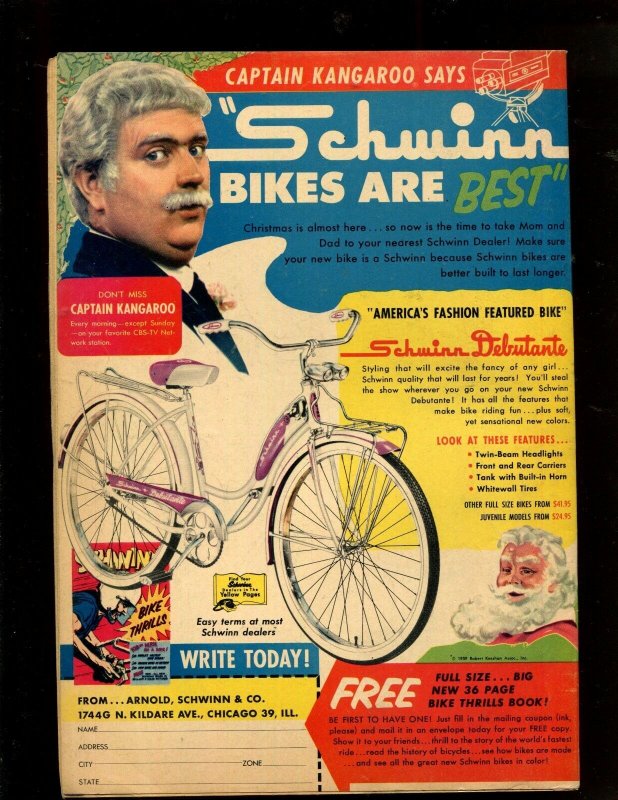 HUCKLEBERRY HOUND #1054 (6.0) WINTER FUN ~ FOUR COLOR DELL