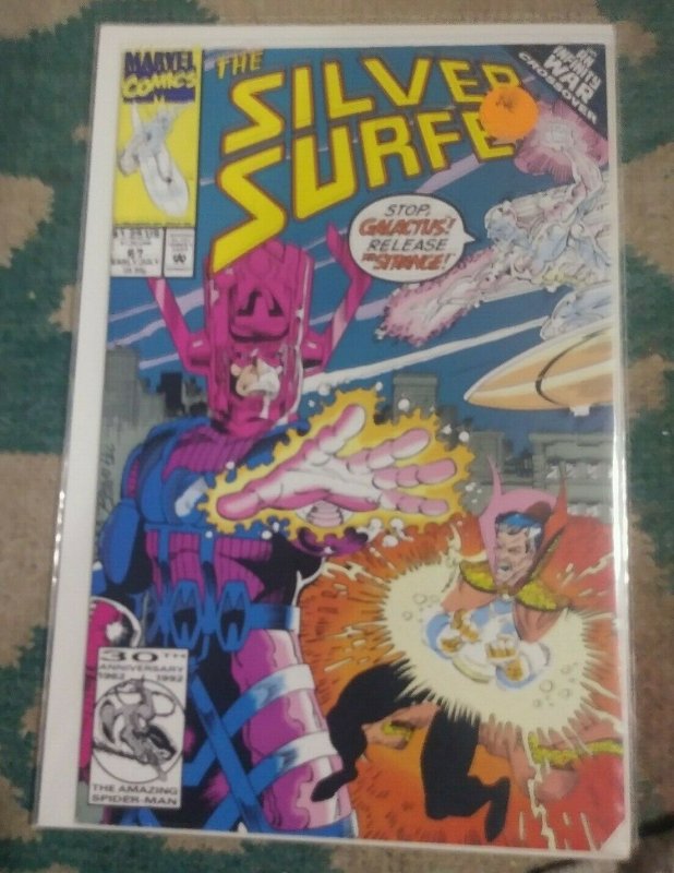 Silver Surfer # 67 1992  Marvel INFINITY WAR galactus doctor strange nova