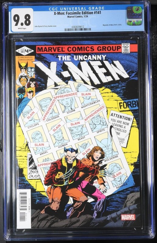 X-Men #141 Facsimile Edition CGC 9.8 Reprints 1981 Classic Cover Marvel 2023