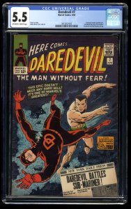 Daredevil #7 CGC FN- 5.5 Off White to White 1st New Red Costume!