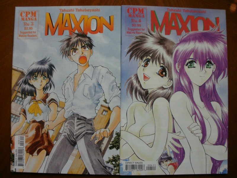 2 Near-Mint CPM Manga MAXION #3 #4 (2000) Takebayashi (Mature Reader) Art