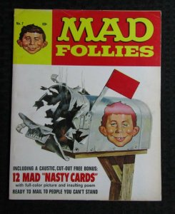 1969 MAD FOLLIES Magazine #7 VG/FN 5.0 with 12 Nasty Cards Insert