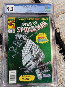 CGC 9.2 Web of Spider-man #100 Holo Foil Comic Book Newstand 1st Spider Armor 93