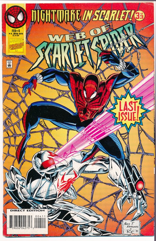 Web of Scarlet Spider (1995) #1-4 VF+/NM+ Complete series