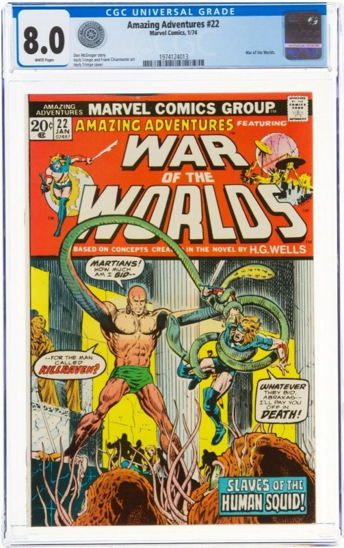 Amazing Adventures #22 CGC 8.0 (1974) War of Worlds, Killraven / Oregon Coast