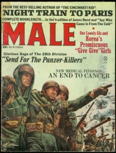 MALE MAGAZINE MARCH 1965-END TO CANCER-KUNSTLER COVER VG