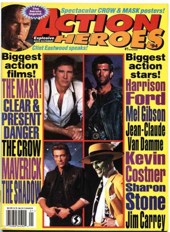 ACTION HEROES #1-1994-CLINT EASTWOOD-THE SHADOW-HARRISON FORD & MORE