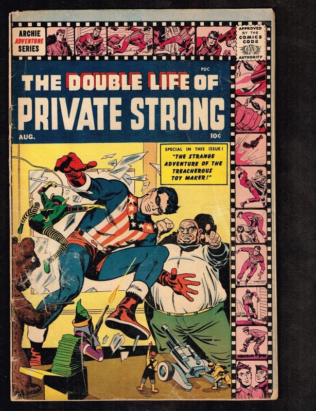 Double Life of Private Strong #2 ~ Archie Hero / Simon/ Kirby (B)~ 1959 (3.5) WH