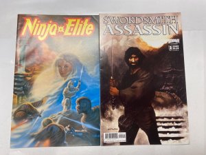 4 comic books Ninja Elite #2 Swordsmith #2 Witchblade #96 Savage #2 69 KM18
