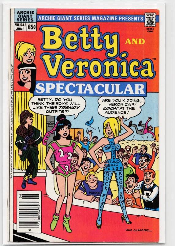 Archie Giant Series Magazine #548 (1985) Betty and Veronica