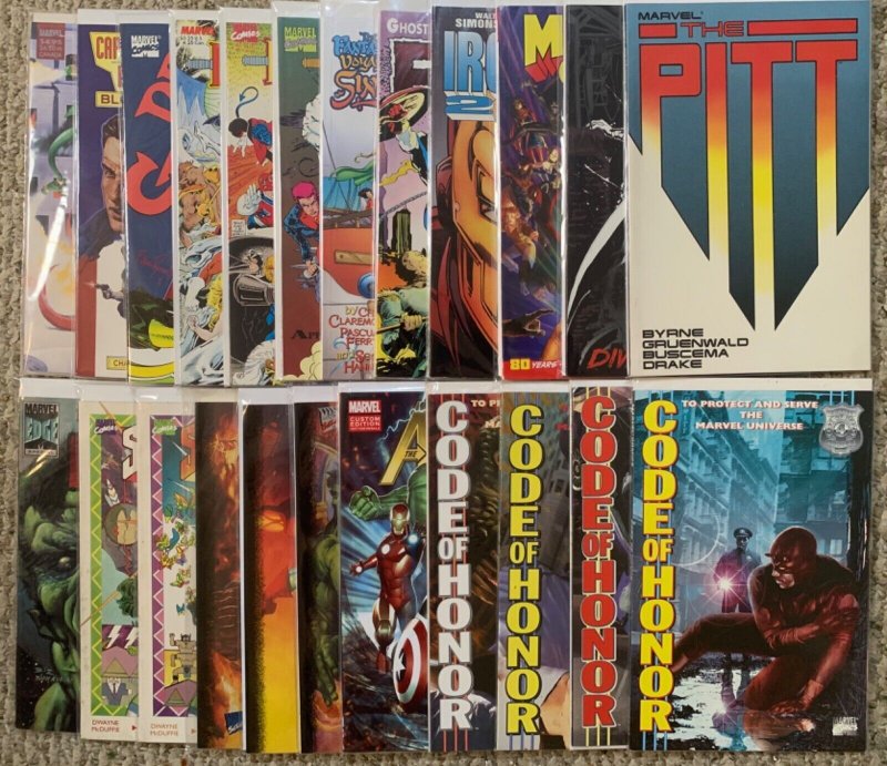 LOT OF 23 MARVEL GRAPHIC NOVELS | SHE-HULK, IRON MAN 2020, EXCALIBUR, MORE!