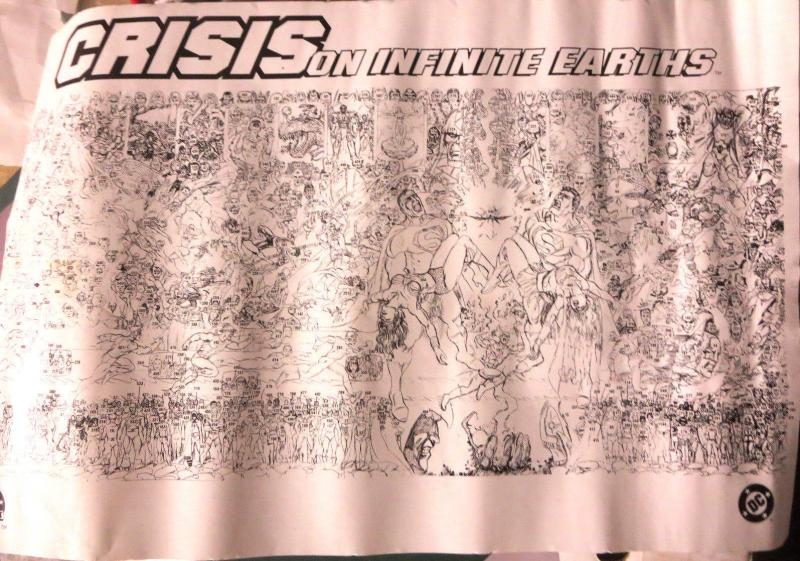 DC Comics Crisis on Infinite Earths George Perez & Alex Ross 1999 Poster 29x64