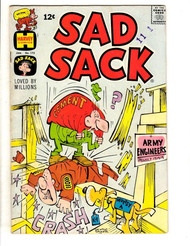 Lot Of 7 Sad Sack Harvey Comic Books # 173 193 203 209 214 225 238 Army JL40