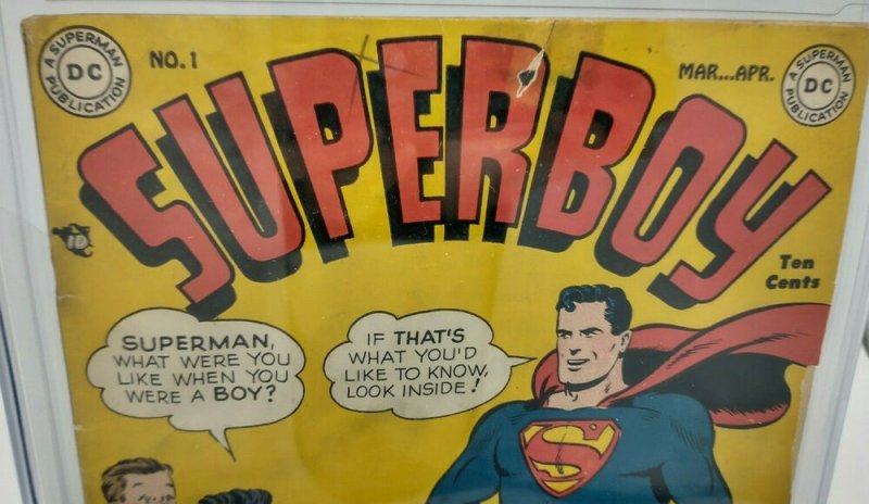 Superboy #1 ~ DC 1949 ~ CGC 4.0 ~ Superman Cover and Appearance
