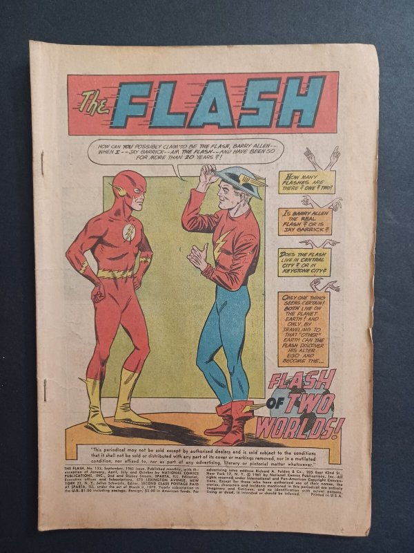 The Flash #123 - 1st Earth 2 Golden Age Flash in Silver Age - 1961 - Coverless
