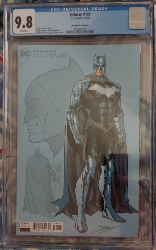 Batman #100 9.8 CGC JORGE JIMENEZ 1:25 ratio Retailer Incentive