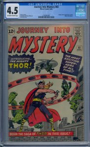 JOURNEY INTO MYSTERY #83 CGC 4.5 1ST THOR BEAUTIFUL! 