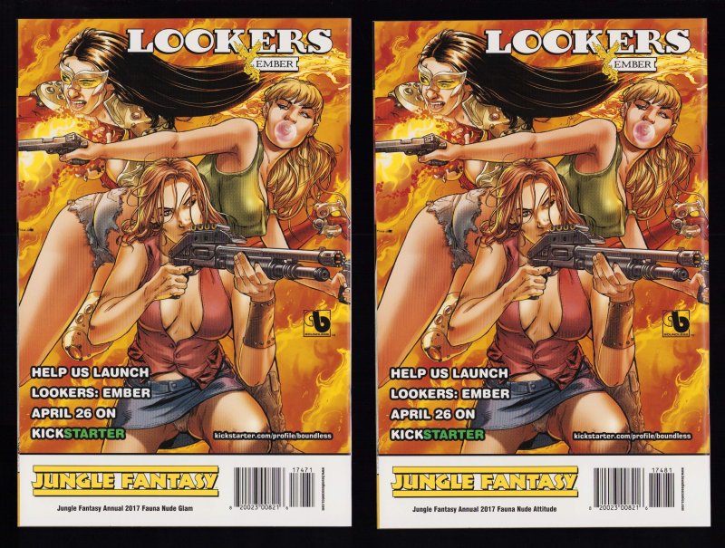 Jungle Fantasy Annual - Juan Jose Ryp Fauna Nude Covers 7pc Lot (2017) 9/9.2