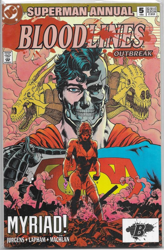 Superman (vol. 2, 1987) Annual # 5 FN (Bloodlines: Outbreak) Jurgens/Lapham