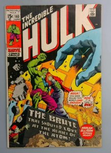 Incredible Hulk #140 VG 1st Jarella Marvel 1971